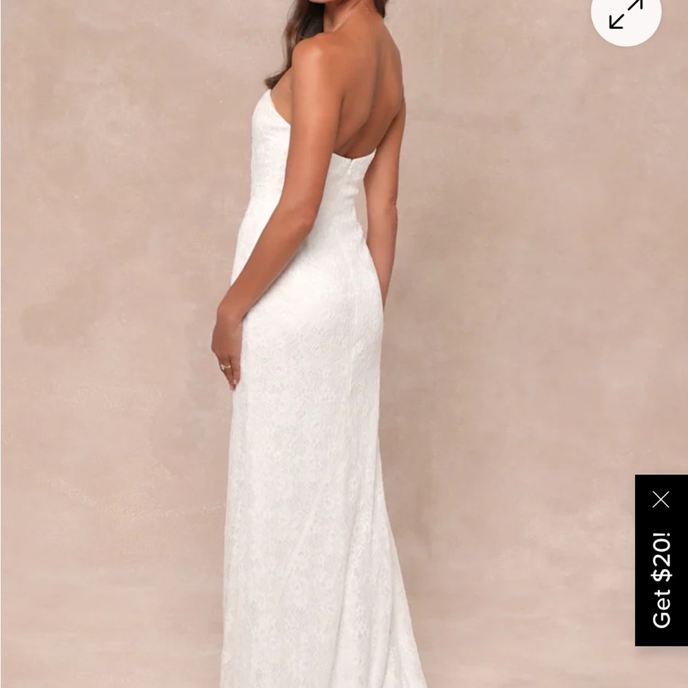 NWT Elegant White Strapless Dress - Picture 2 of 5